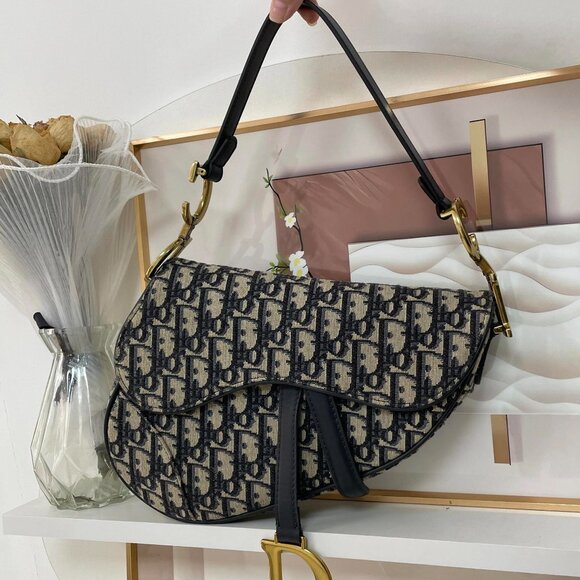 Christian Dior printed canvas saddle bag - Picture 1 of 10